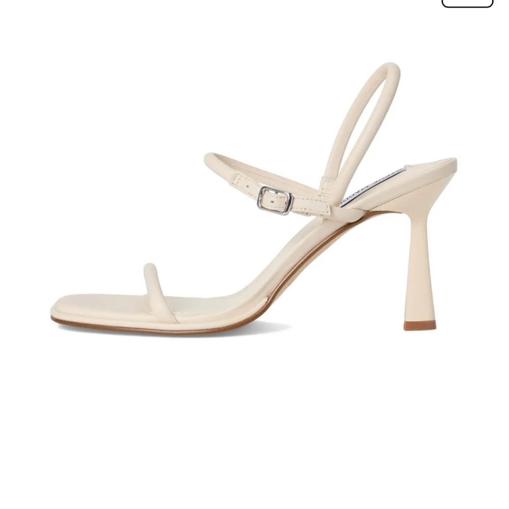 Steve Madden ZENN Cream Strappy Heels Bone Leath USA 7.5 NWT